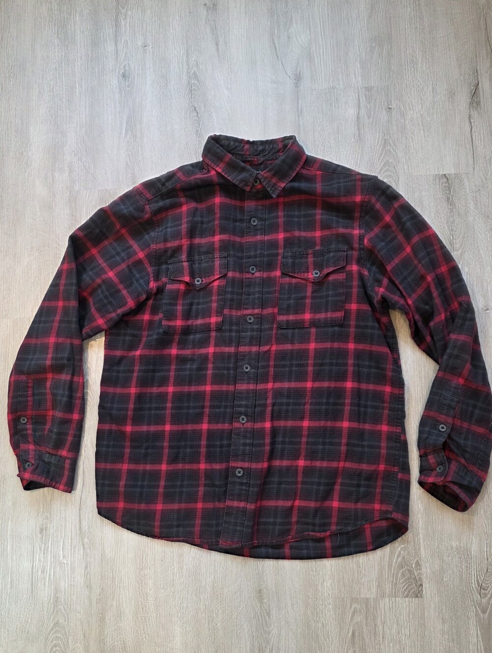 Nike SB Flannel Button Up Shirt Black Skateboarding Mens Large Flannel